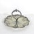 Vintage small silver tray with patina, and cutout detail on the ruffled edges and a central handle. This has patina and...