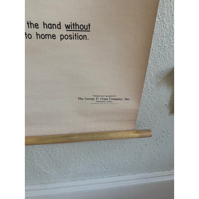 Vintage 1969 Typing Instruction Pull-Down Chart – Secretary School Poster --Poster B For Sale In Jacksonville, FL - Image 6 of 6