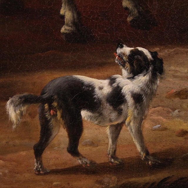 Late 18th Century Pastoral Scene with Classical Ruins, 1790, Oil on Canvas, Framed For Sale - Image 5 of 16