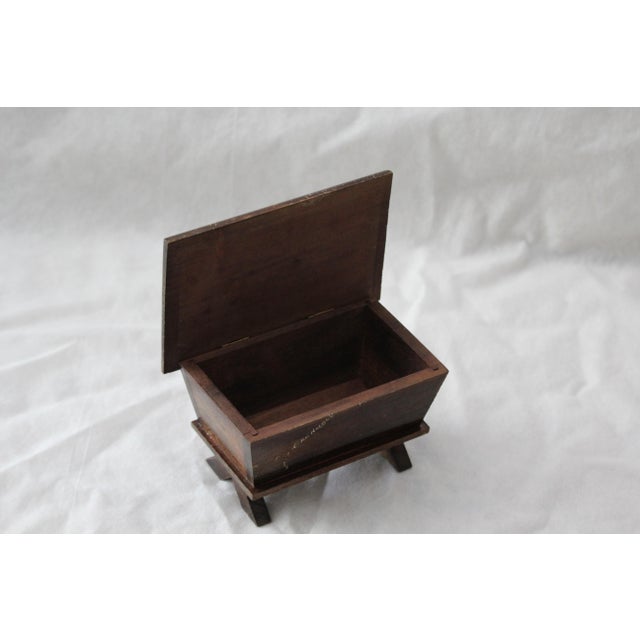 Edelweiss Decor Wood Jewelry Box, 1970s For Sale - Image 6 of 17