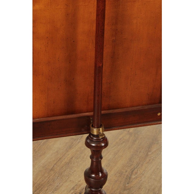 Wood 1980s Queen Anne Colonial Williamsburg Style Mahogany and Tapestry Firescreen For Sale - Image 7 of 13