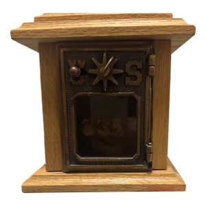 Antique Usps Post Office Box Door Oak Bank – 1901 "Starway" Combination Lock