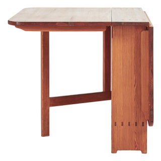 Swedish Pinewood Gateleg Table by Carl Malmsten, 1950s For Sale