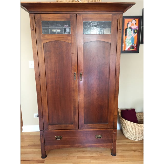 Solid Wood Cherry Romwood Shaker Armoire Chairish