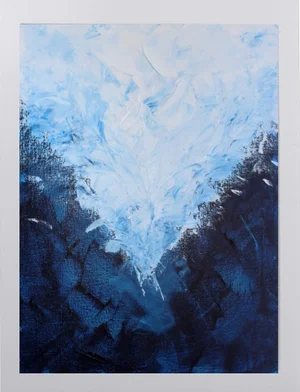 "Blues Night" Contemporary Abstract Acrylic Painting
