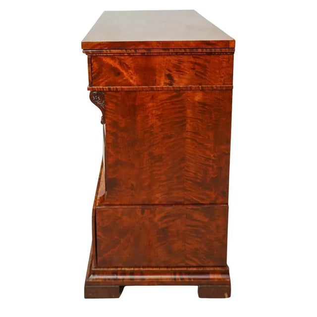 Brown Late 19th Century Biedermeier Chest of Drawers Walnut and Mother-of-Pearl For Sale - Image 8 of 10