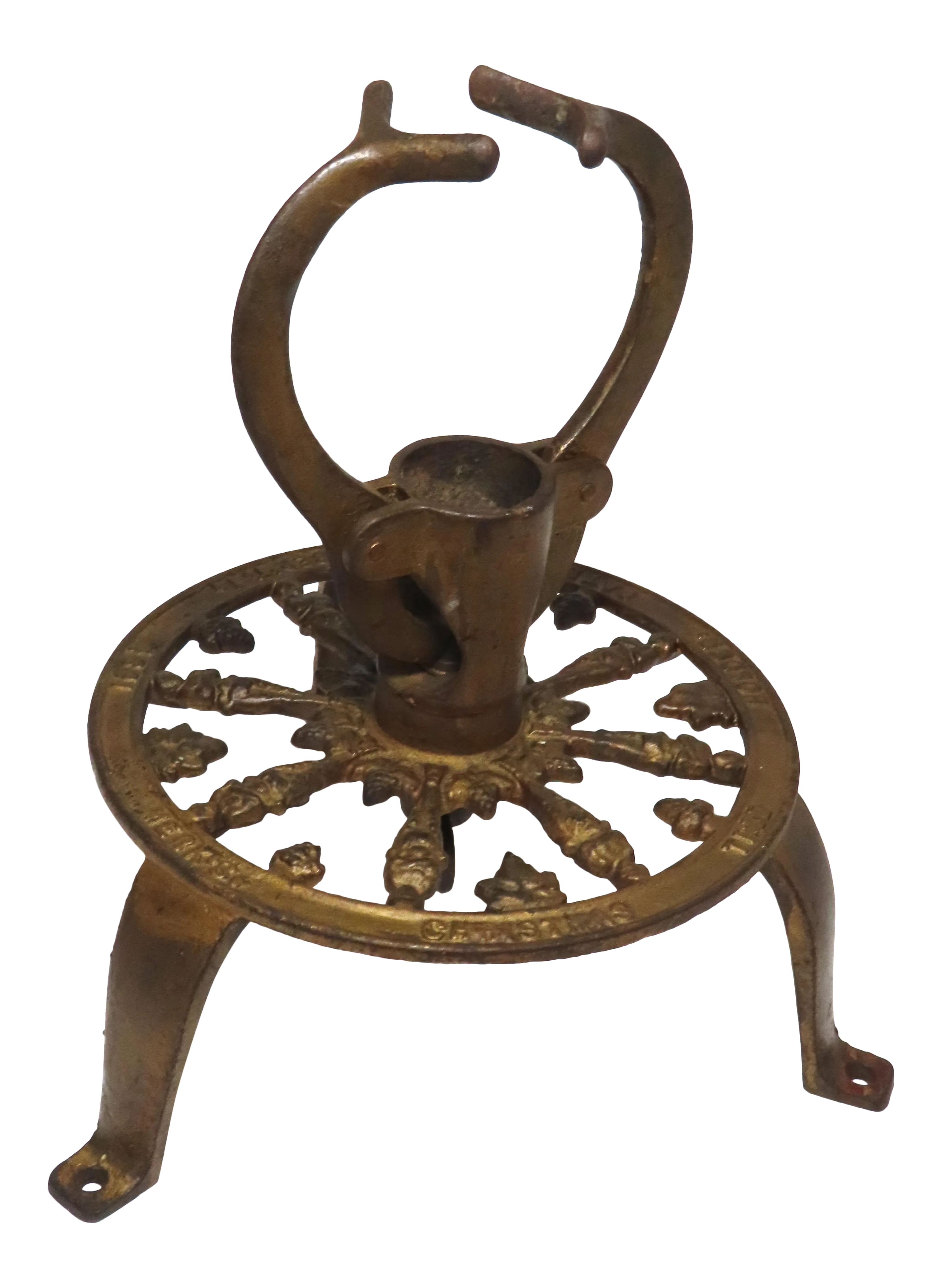 Patent 1891 American Victorian Cast Iron Christmas Tree Stand