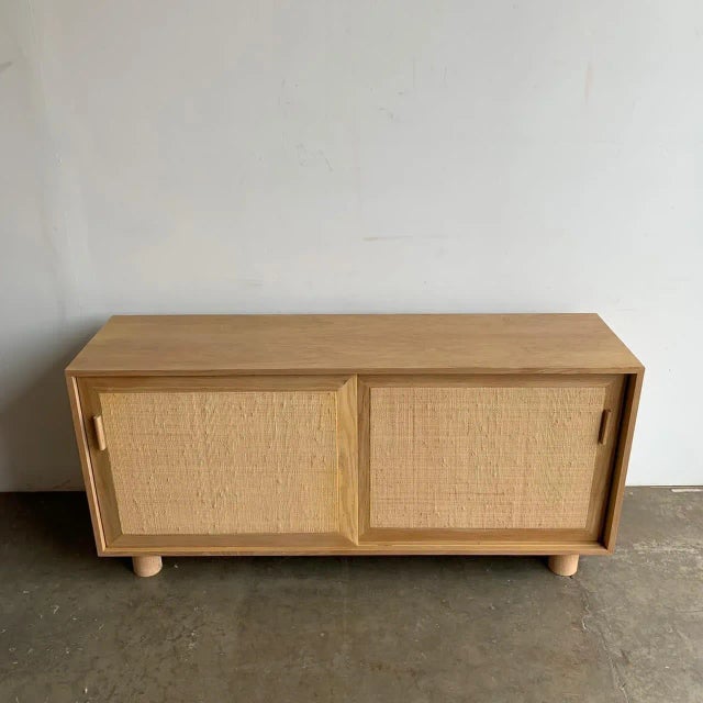 Made custom for a staging job, used for a few months. True cane doors with a mix of solid and veneer white oak. Finished...
