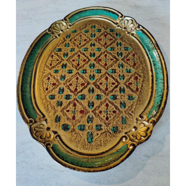 Elevate your space with this exquisite, authentic vintage Italian Florentine wood tray. Masterfully crafted in Florence,...
