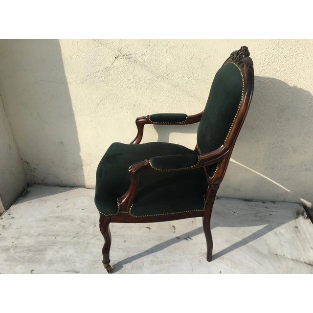 Antique Baroque Style Throne Armchair For Sale - Image 6 of 18