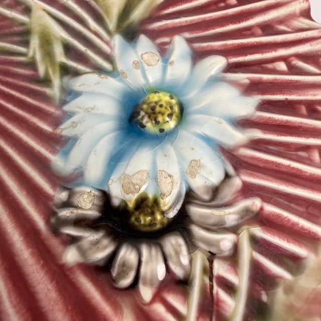 Vintage Villeroy & Boch Majolica Plate For Sale In Raleigh - Image 6 of 7