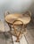 Vintage Sculptural Two-Tier Rattan Side Table with Loop Handles, Japan, 1970s For Sale - Image 4 of 7