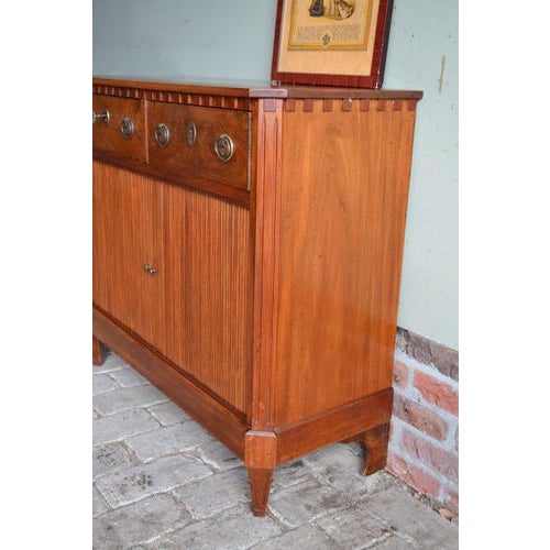Brown Antique Sideboard in Mahogany with Tambour Doors, 1800s For Sale - Image 8 of 12