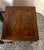 Pair of Lane Furniture campaign style tables. Asian inspired, brass accents, each measuring 18” x 20” x 16.5” Made In USA....