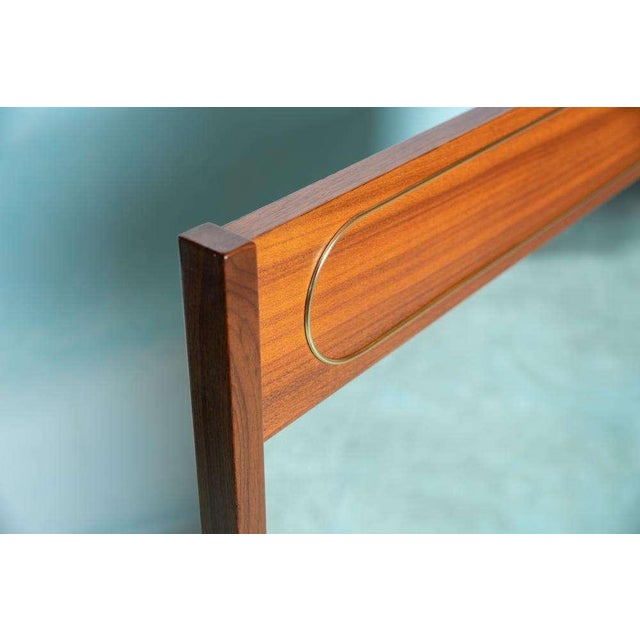 Vintage Scandinavian Mirror in Teak For Sale - Image 4 of 8