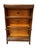 Antique Library Bookcase Lundstrom Chippendale Leaded Glass 3-Tier Sectional Barrister Bookcase - Quarter-Sawn Oak For Sale - Image 6 of 17