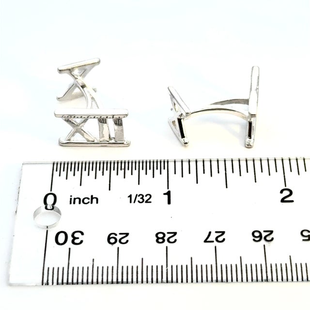 Authentic Tiffany & Co Cufflinks Sterling Silver 6.20 Grams Estate TIF917 These cufflinks have been newly polished and...