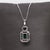 7x5mm, 1.2cts Zambian Emerald Pendant With Natural Diamonds in Solid 14k Gold For Sale In Columbus - Image 6 of 7