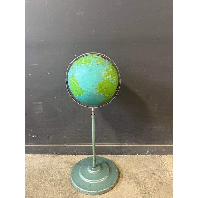 1940s 1940s A.j. Nystrom World Globe on Stand For Sale - Image 5 of 12