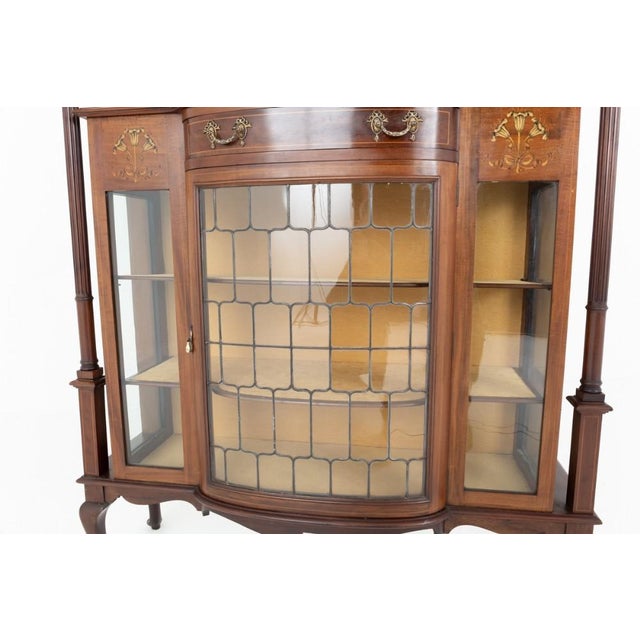 Wood Art Nouveau Display Cabinet, 1890 For Sale - Image 7 of 11