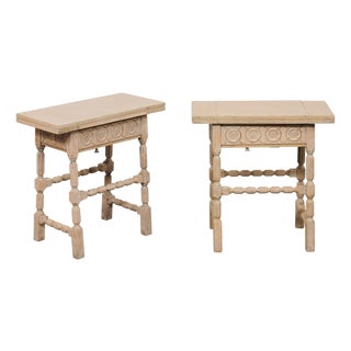 French Antique End Tables W/ Expandable Top For Sale