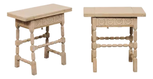 French Antique End Tables W/ Expandable Top