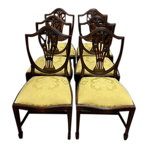 1980s Set of 6 Mahogany Dining Chairs