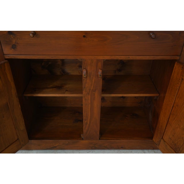Wood 1980s Dr Dimes 2 Piece Bench Made Step Back Cupboard For Sale - Image 7 of 18