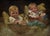 This charming oil on canvas by Vincenzo Caprile captures a tender childhood scene with the warmth and sensitivity that...