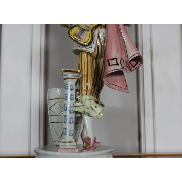 Venetian Troubadour Porcelain Statuette For Sale - Image 5 of 11