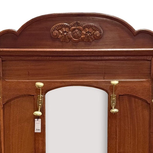 Antique Art Nouveau Hall Hanger Stand, 1910s For Sale - Image 4 of 9