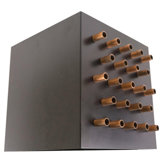 Metal and Copper Clair-Obscur Wall Lamp from Raak, 1960s For Sale