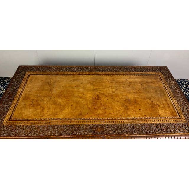 Antique Hand-Carved Indian Exotic Hardwood Dowry Chest, 1890s For Sale - Image 3 of 18