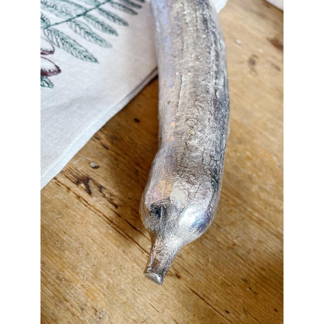 Mid-Century Modern Vintage Maitland-Smith Silvered Bronze Zucchini For Sale - Image 3 of 7