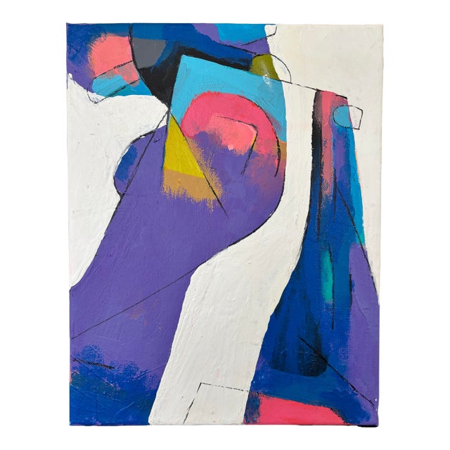 David Mac Innes Abstract Painting on Canvas Signed by Artist For Sale