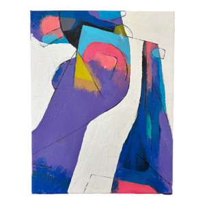 David Mac Innes Abstract Painting on Canvas Signed by Artist