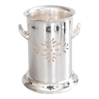19th Century English Silver Plate Wine Coaster Caddy Bottle Holder For Sale