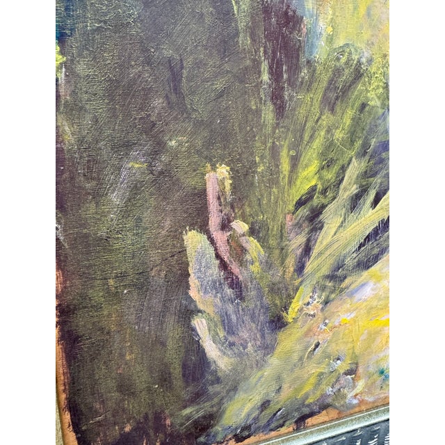 Original Mid Century Painting of a Woman With Veil. For Sale - Image 4 of 5