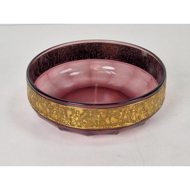 Art Nouveau Amethyst Glass Bowl by Moser Karlsbad, 1920s For Sale - Image 6 of 10