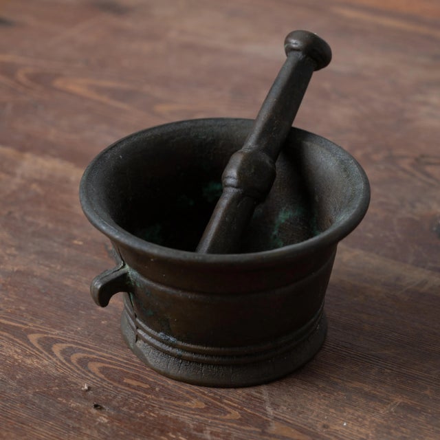 Italian Bronze Mortar & Pestle For Sale - Image 4 of 5