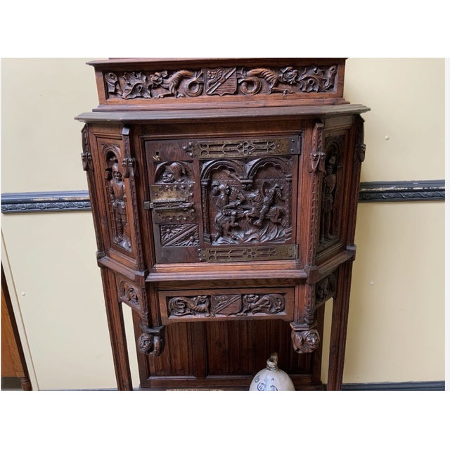 Antique Neo-Gothic Wooden Buffet, 1870 For Sale - Image 12 of 13