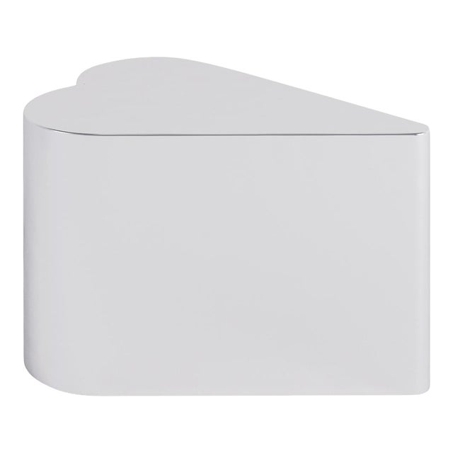 Heart - Mirrored Stainless Steel Side Table For Sale