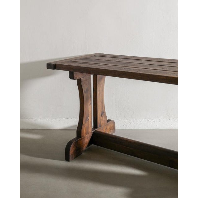 Early Swedish Modern Wooden Berga Pine Table by David Rosén for Nordiska Kompaniet, 1930s For Sale - Image 4 of 7