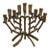 Brutalist Bronze Candelabra or Menorah by Daniel Gluck, California, 1970's For Sale - Image 9 of 9