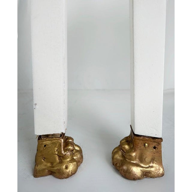 1850s French Empire Armchairs, Fine Gilt Bronze Mounts, Painted and Upholstered For Sale - Image 14 of 17