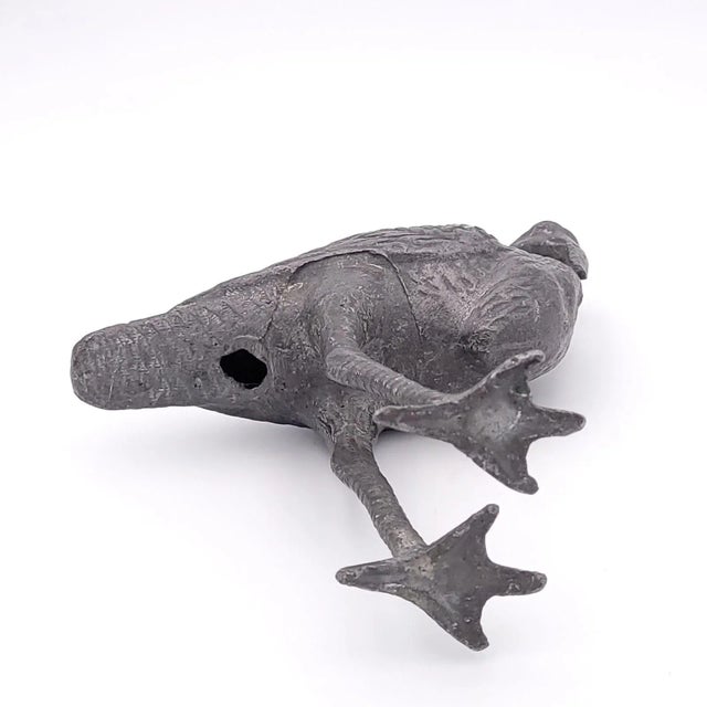 Gray Cast Iron Stork, Circa 1920 For Sale - Image 8 of 9