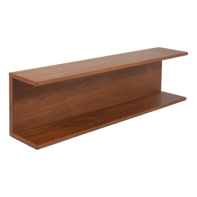 Danish Wall Shelf in Teak, 1970s For Sale
