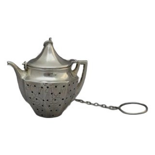 Sterling Miniature Teapot Tea Strainer For Sale