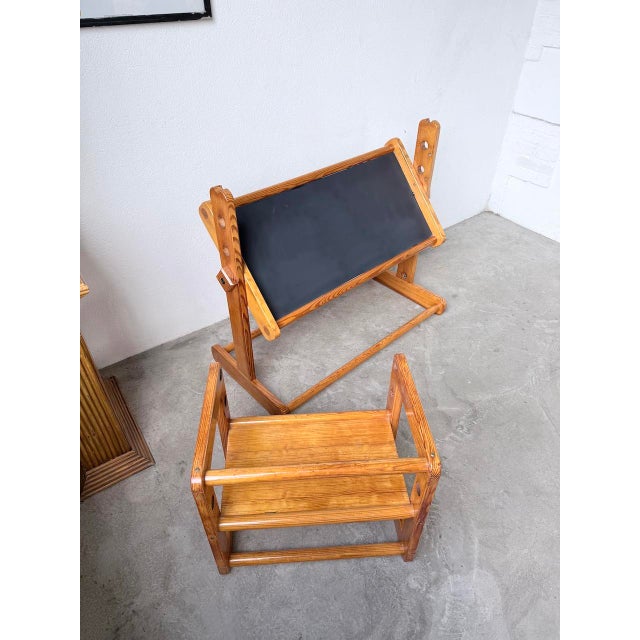 Bauhaus Pine Childrens Desk and Chair, 1960s, Set of 2 For Sale - Image 10 of 18