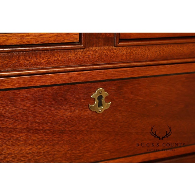 Stickley Georgian Style Banded Mahogany Tall Chest For Sale In Philadelphia - Image 6 of 18